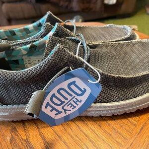 NWT Hey Dude Wally Sox Charcoal Slip-On Shoes - Men's Size 9